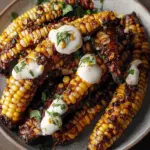 Vegan Corn Ribs with Aleppo Chili Butter & Lime Zest Cream Cheese