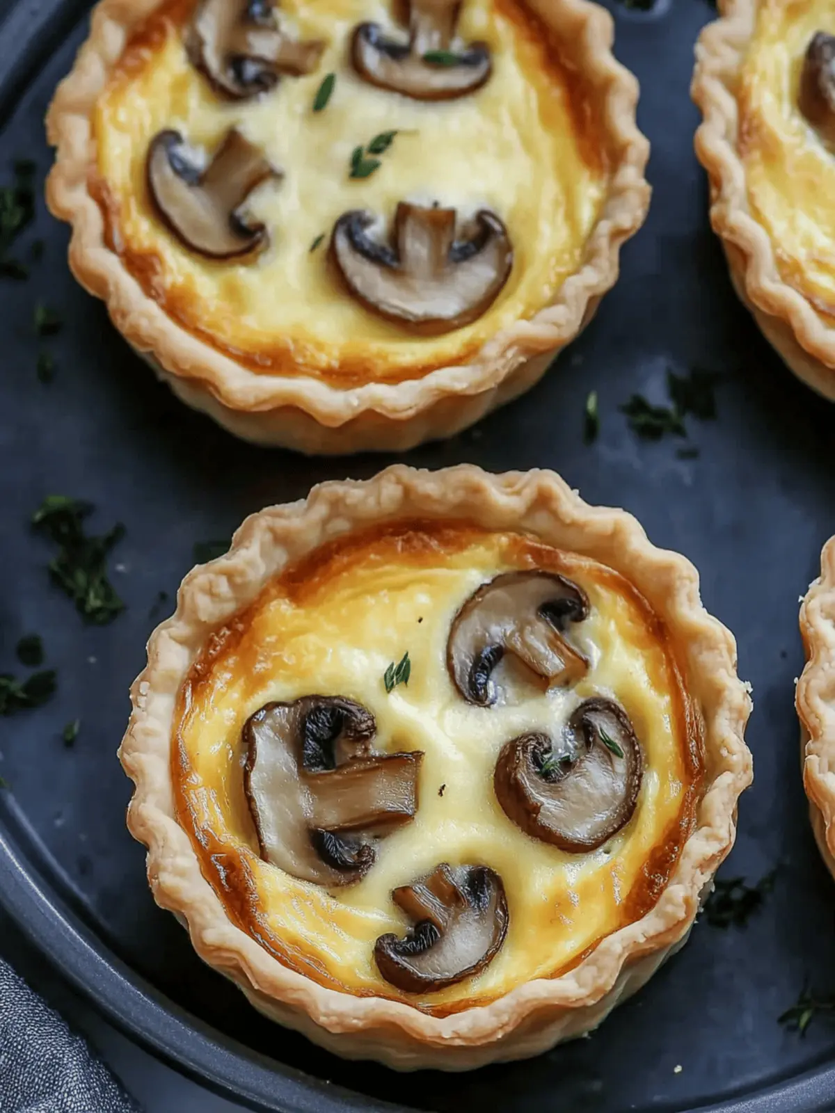 Irresistible Mini Mushroom Quiche for Easy Brunch Bliss 3 Mini Mushroom Quiche