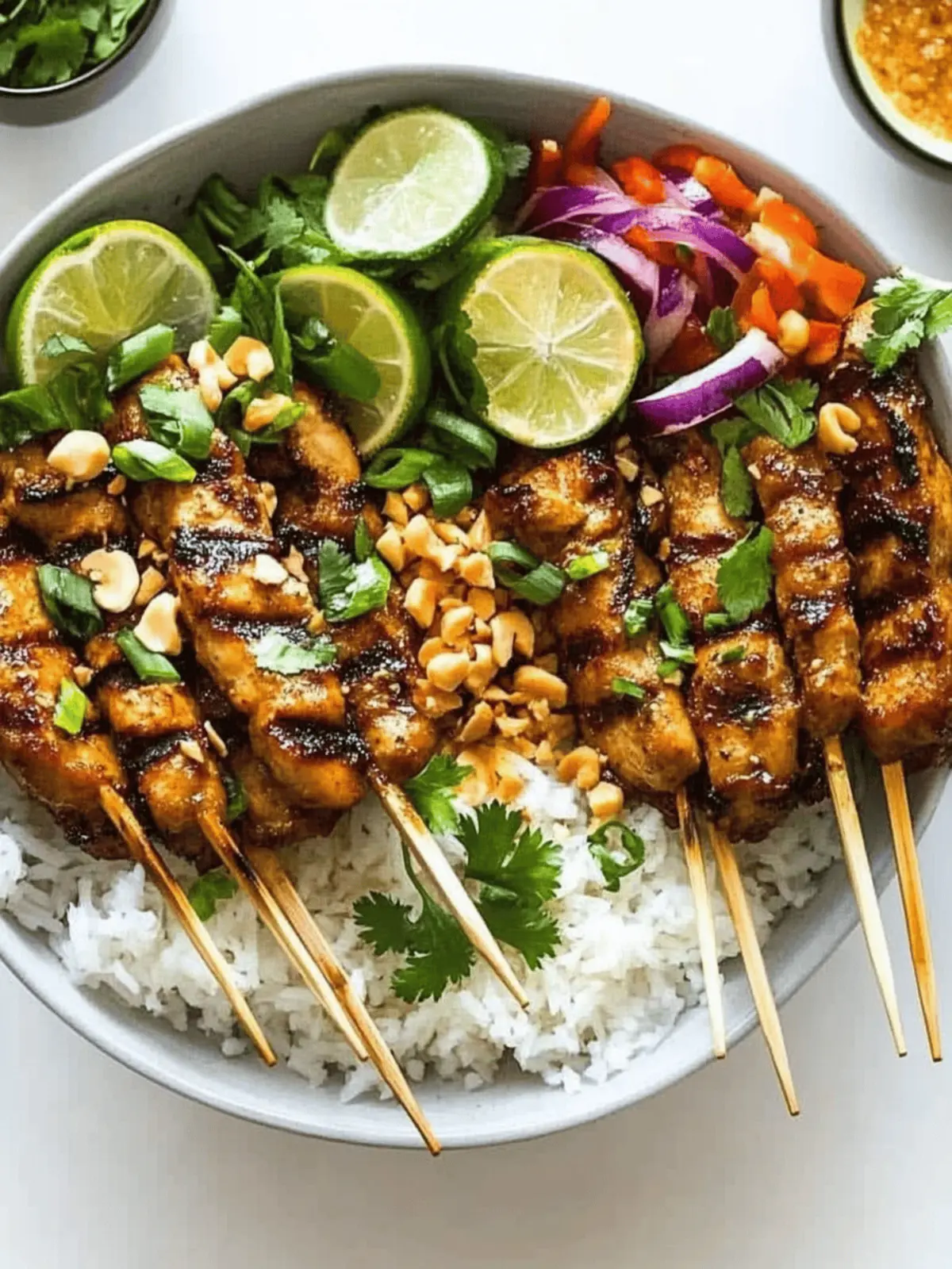 Chicken Satay – Spring Roll Bowls