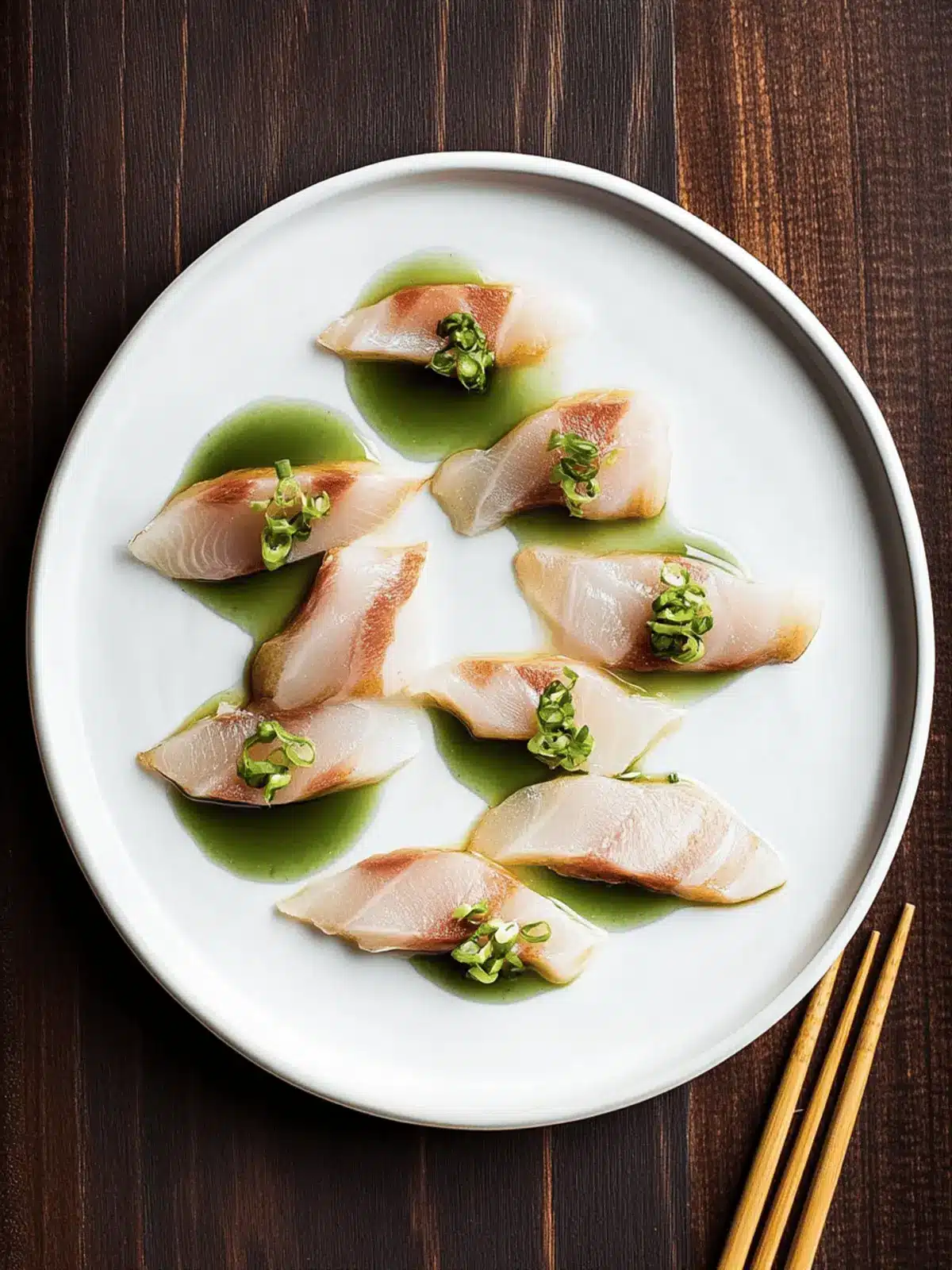Yellowtail Sashimi with Serrano & Ponzu