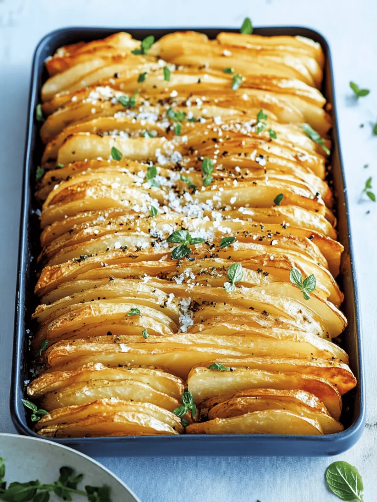 crispy leaf potatoes with oregano salt