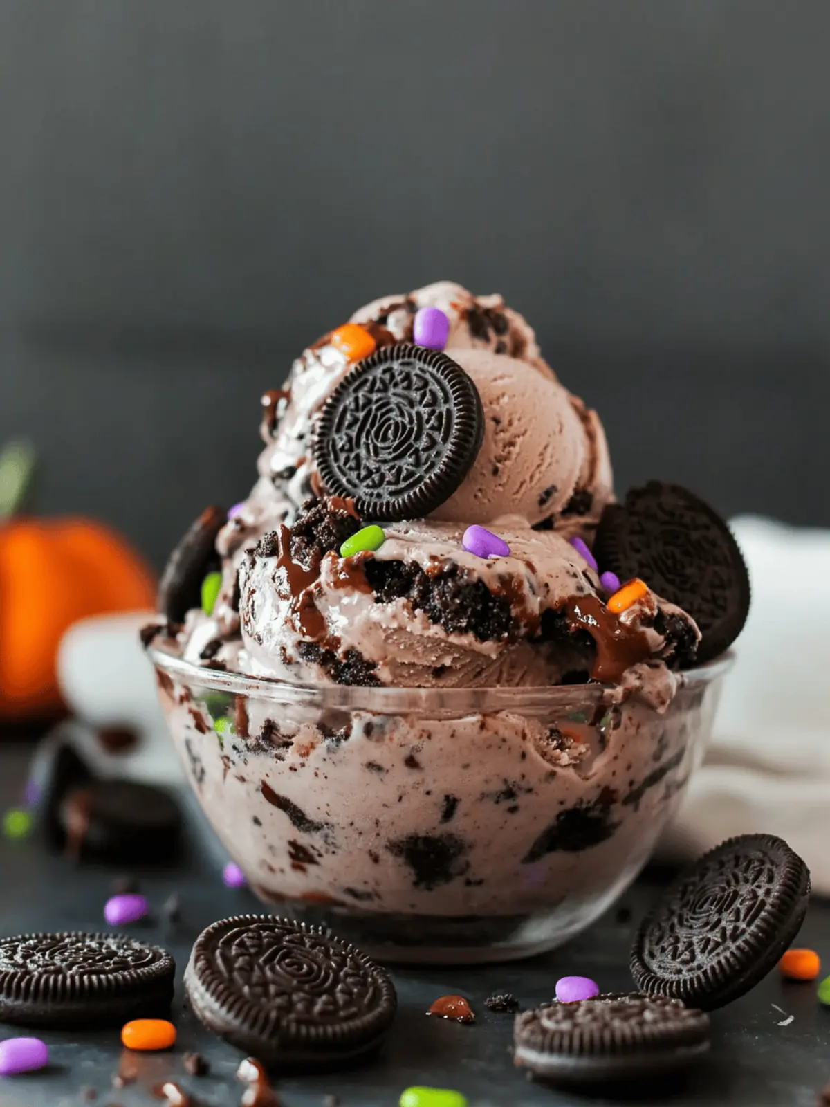 Halloween Chocolate Oreo Ice Cream: No-Churn Delight for All 2 Halloween Chocolate Oreo Ice Cream