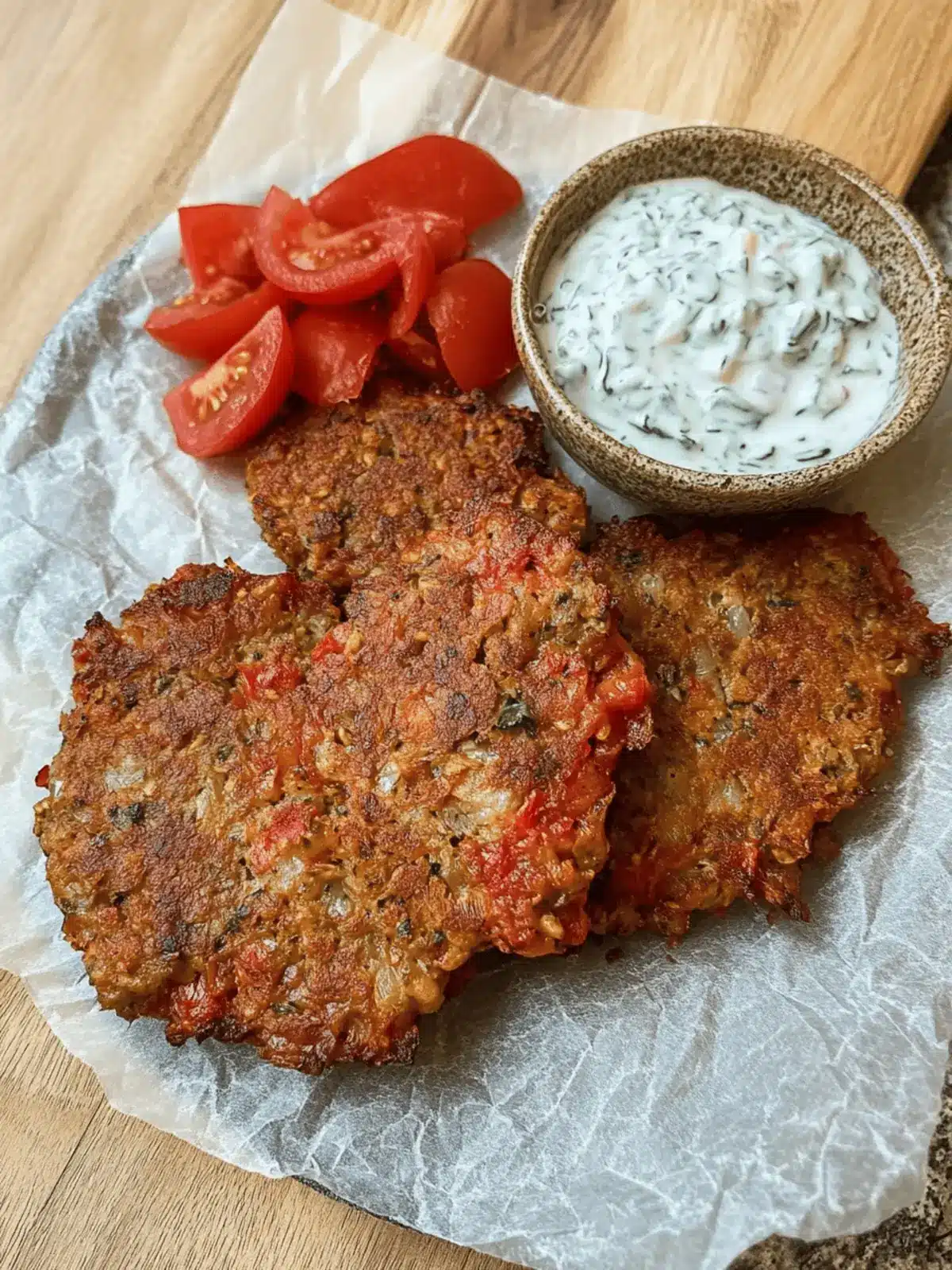 Irresistible Vegan Tomatokeftedes for Fresh Mediterranean Flavors 2 Vegan Tomatokeftedes