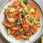 Shaved Carrot Salad with Pickled Shallots & Fresh Herbs