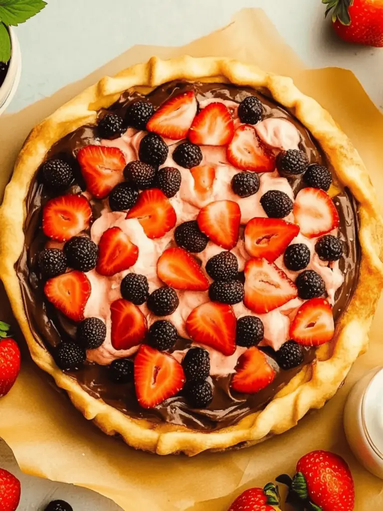 Vegan Strawberry Chocolate Pizza