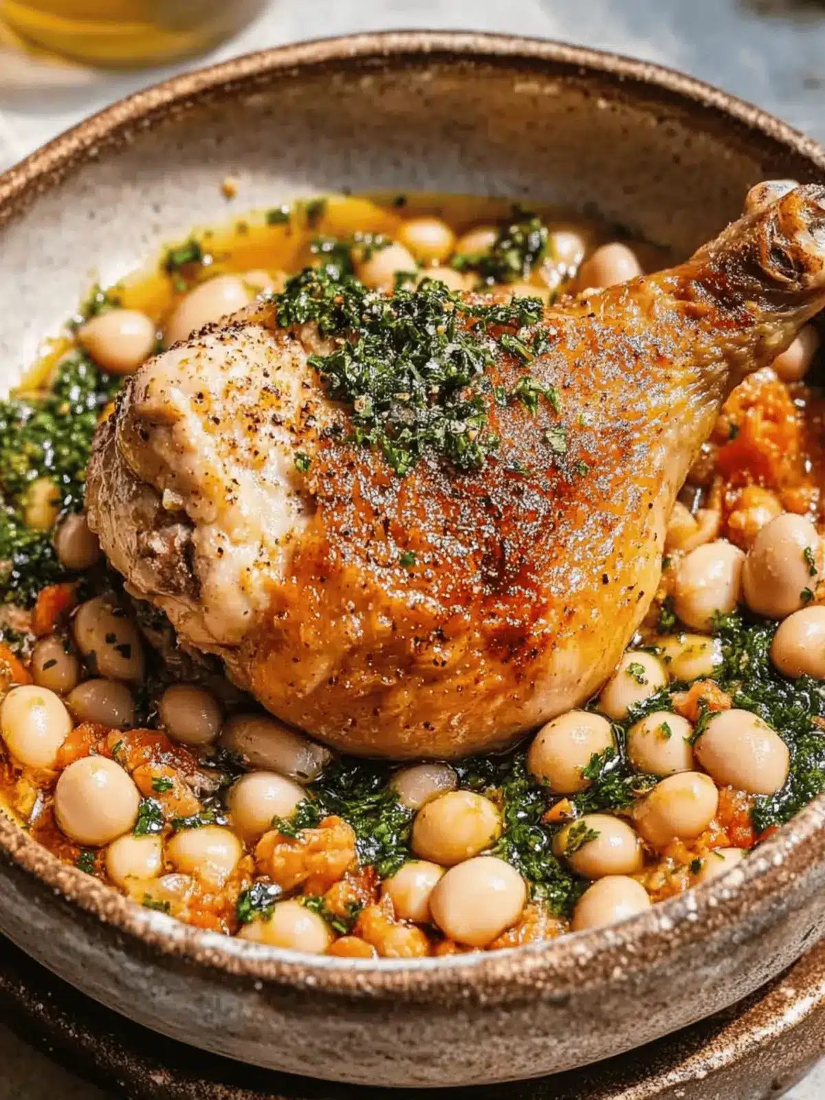 Crispy Chicken with Cannellini Beans