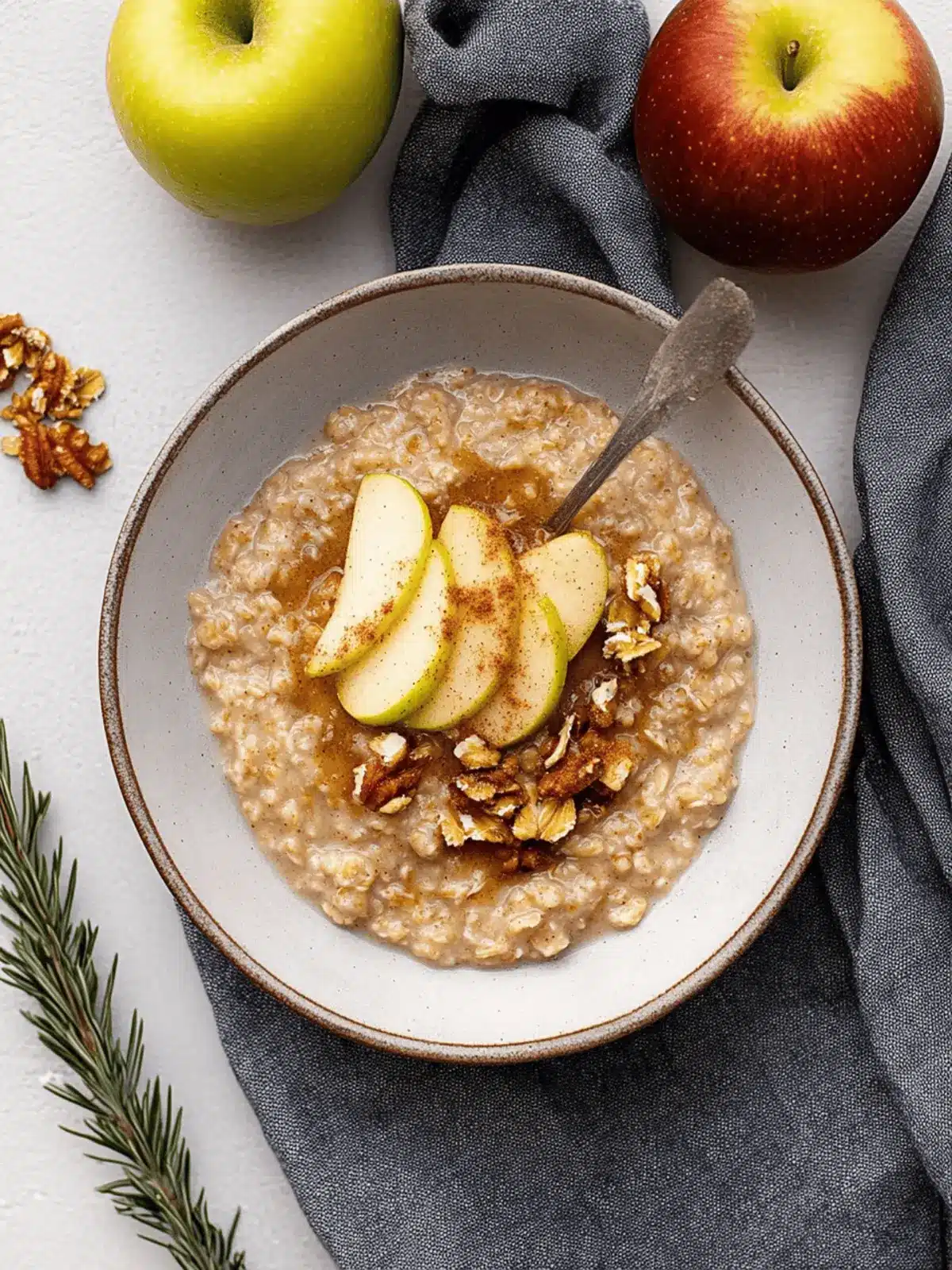 Apple Cinnamon Oatmeal Porridge