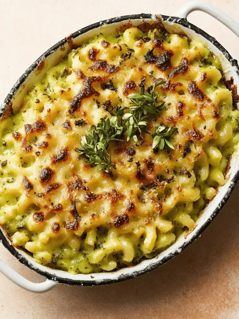 Wild garlic macaroni cheese