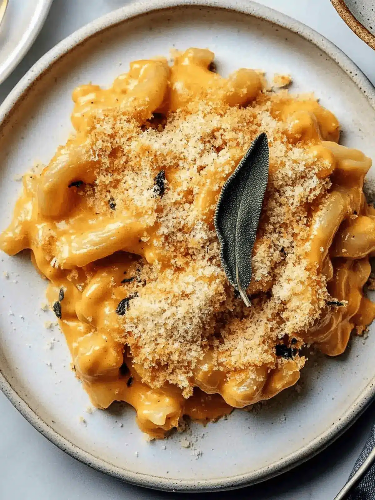 Creamy Pumpkin Mac and Cheese with Savory Brown Butter Breadcrumbs 5 Creamy Pumpkin Mac and Cheese with Brown Butter Sage Breadcrumbs