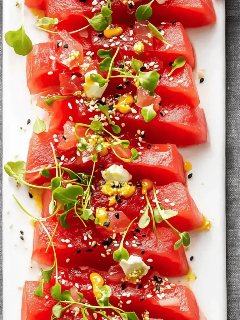 Watermelon and Tuna Sashimi