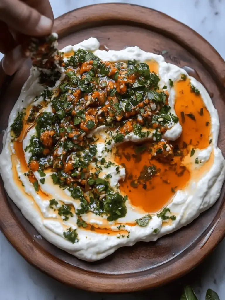 Sizzling Achaari Labneh Dip