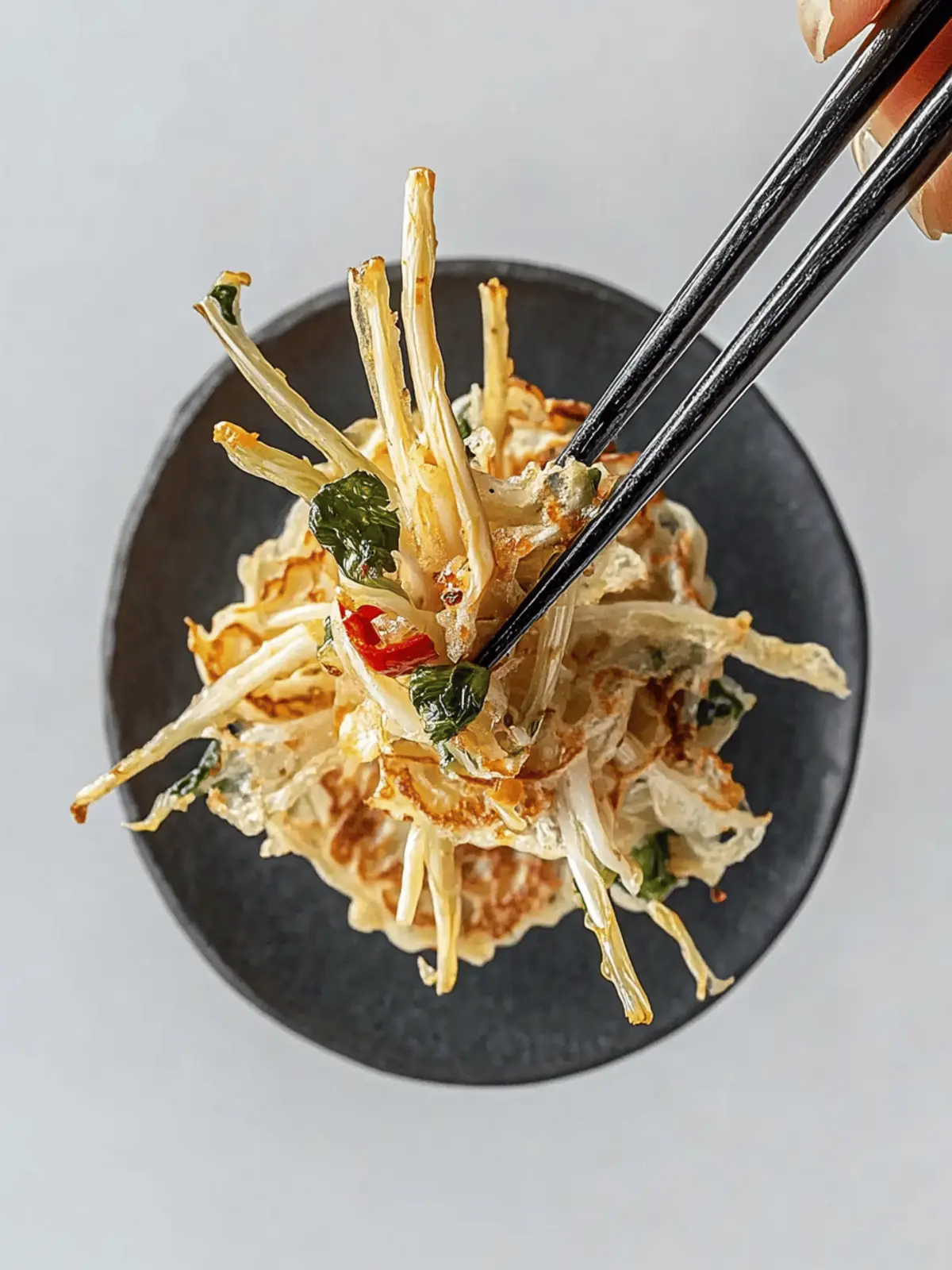Enoki Pancakes