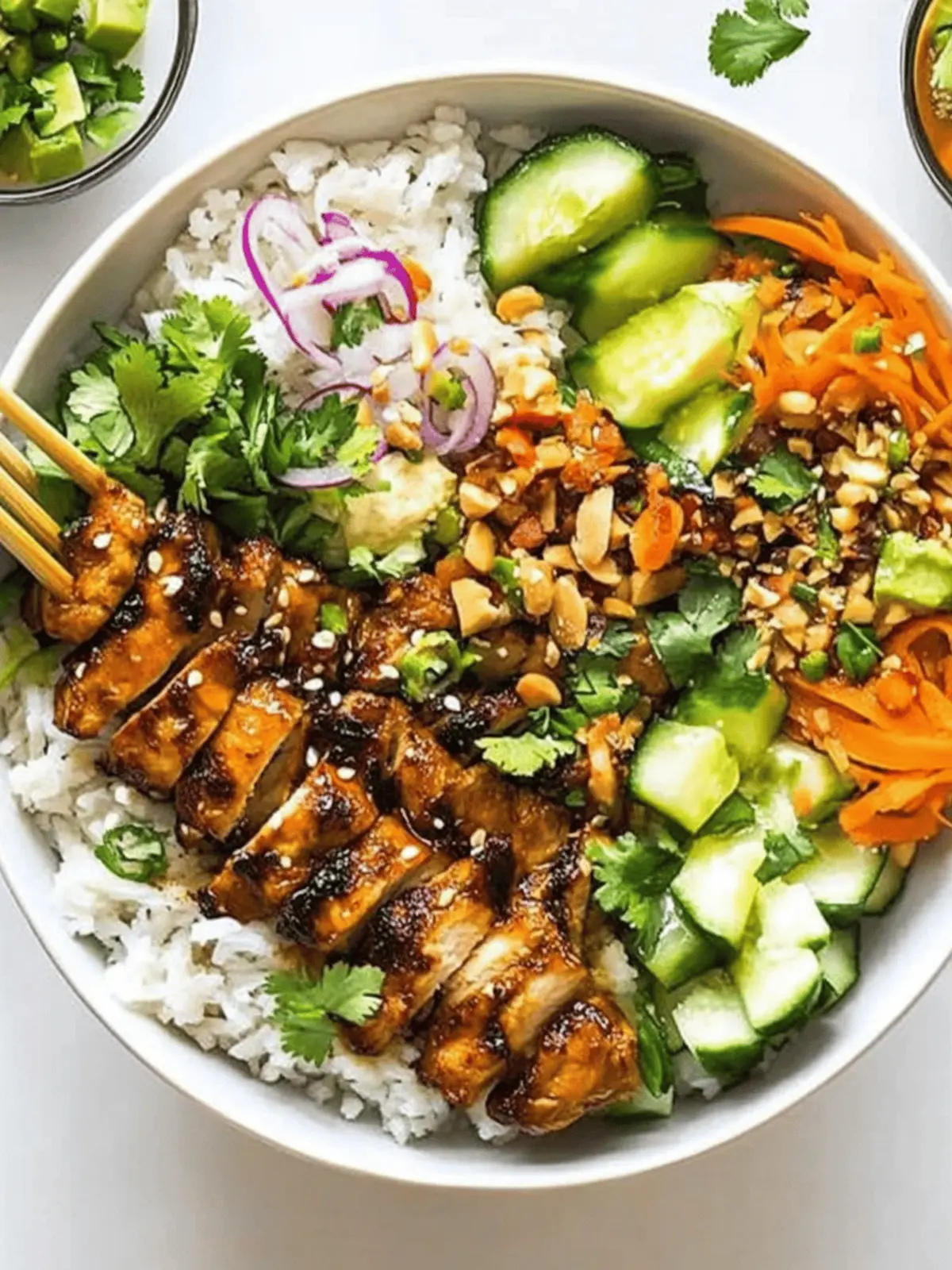 Chicken Satay – Spring Roll Bowls