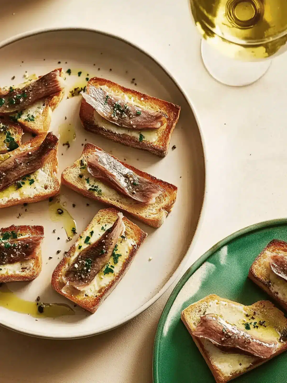 Neil Perry’s anchovies and roast garlic on toast