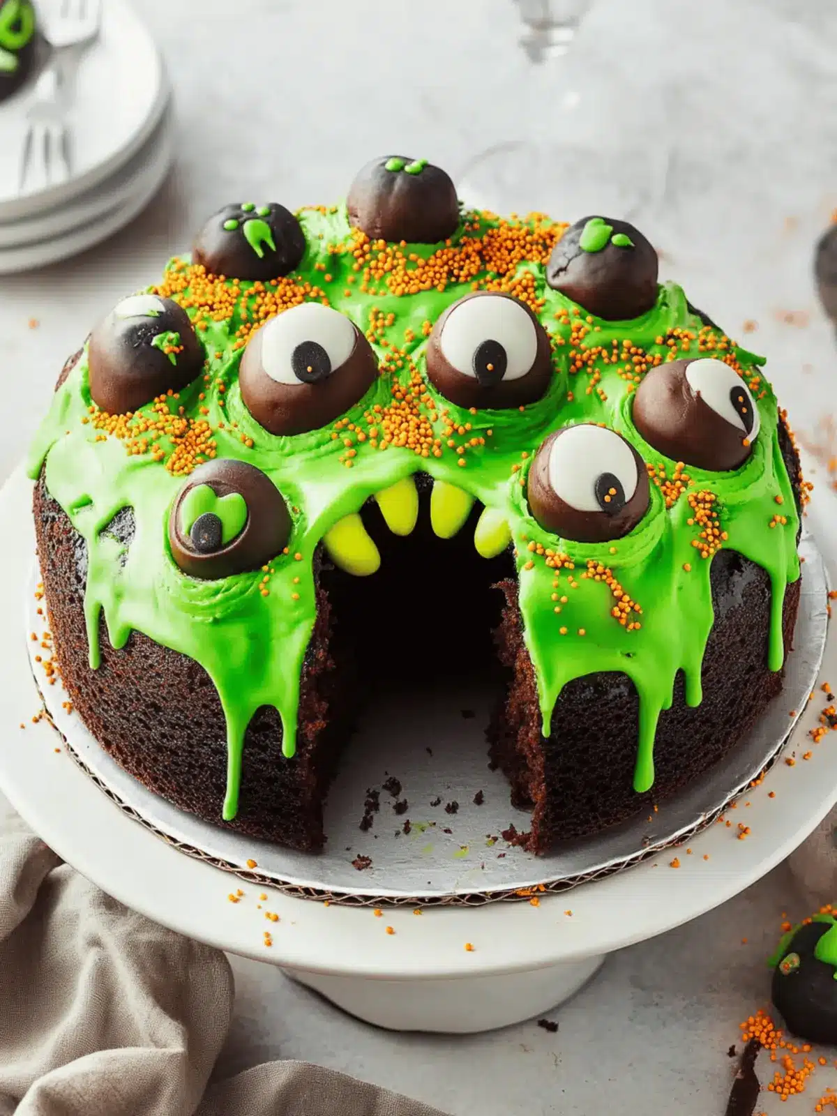Monster Halloween Cake: Make a Spooky Chocolate Treat 4 Monster Halloween Cake