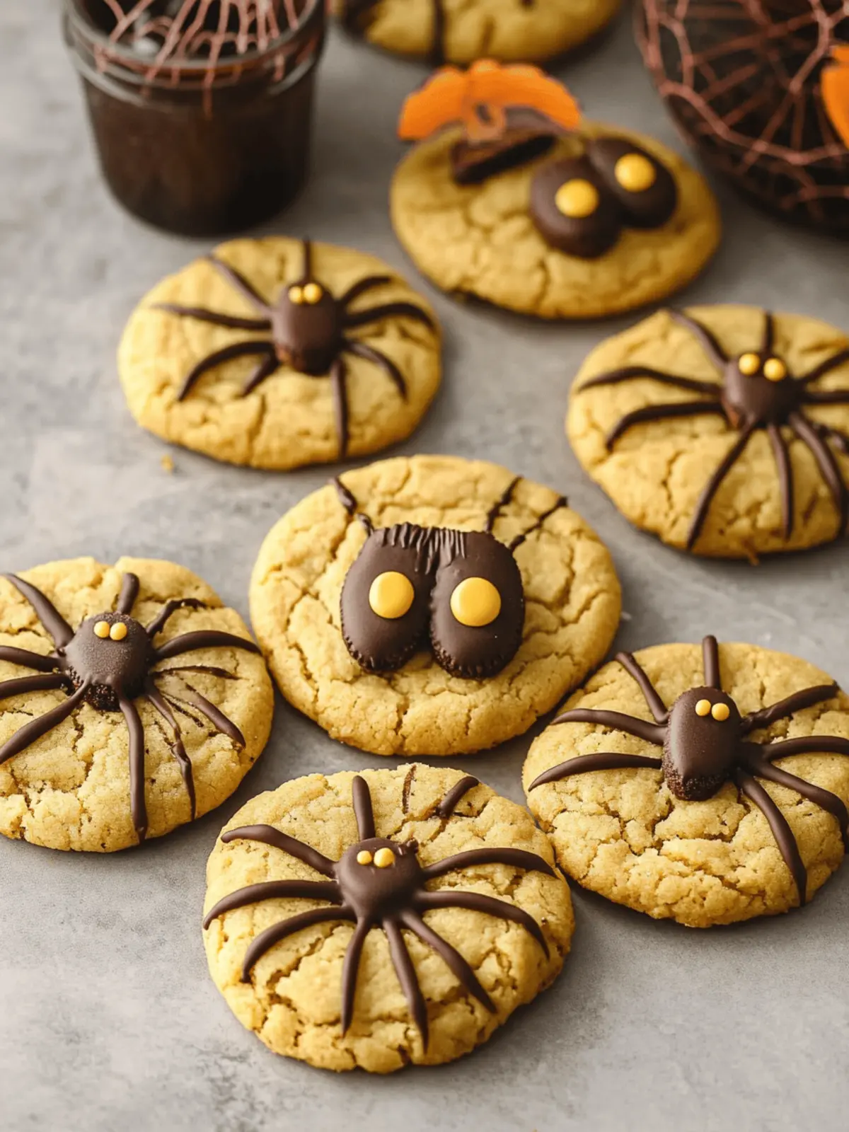 Peanut Butter Spider Halloween Cookies to Thrill Your Guests 4 Peanut Butter Spider Halloween Cookies