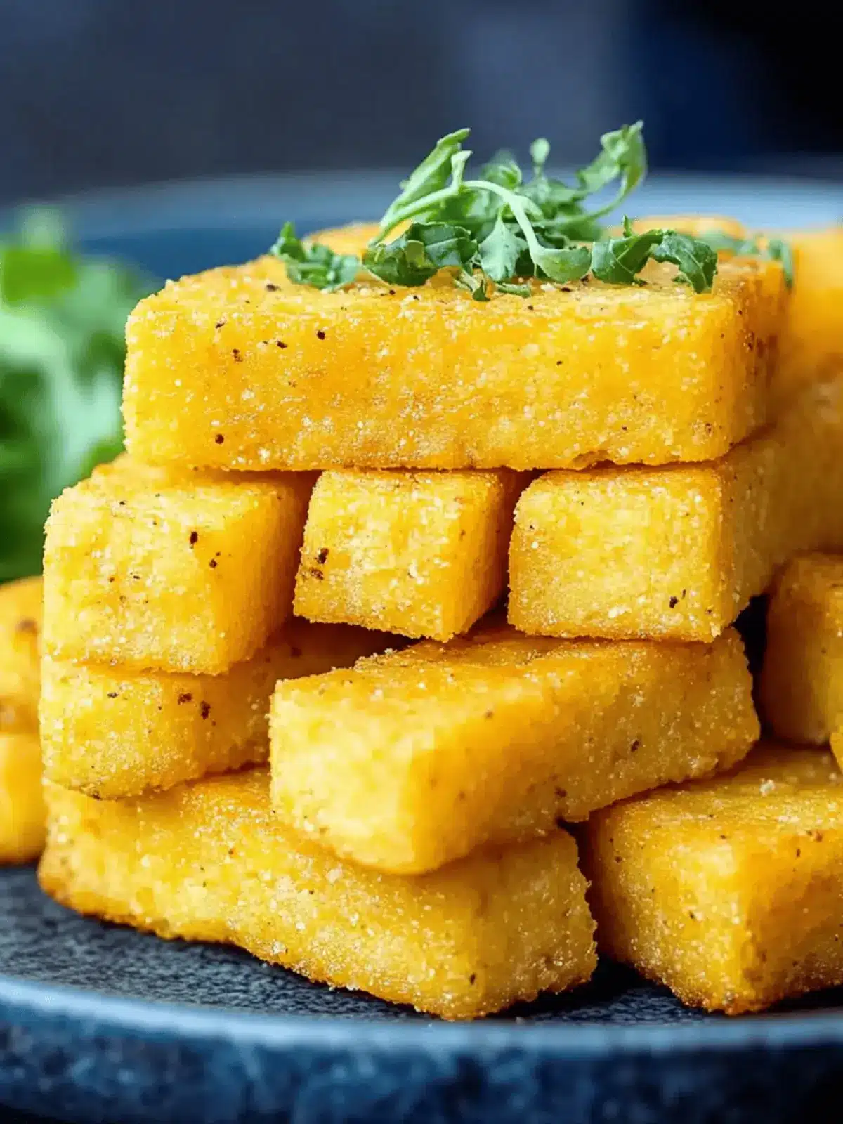 Crispy and Cheesy Fried Polenta Chips You’ll Love! 4 Fried Polenta Chips Crispy and Cheesy