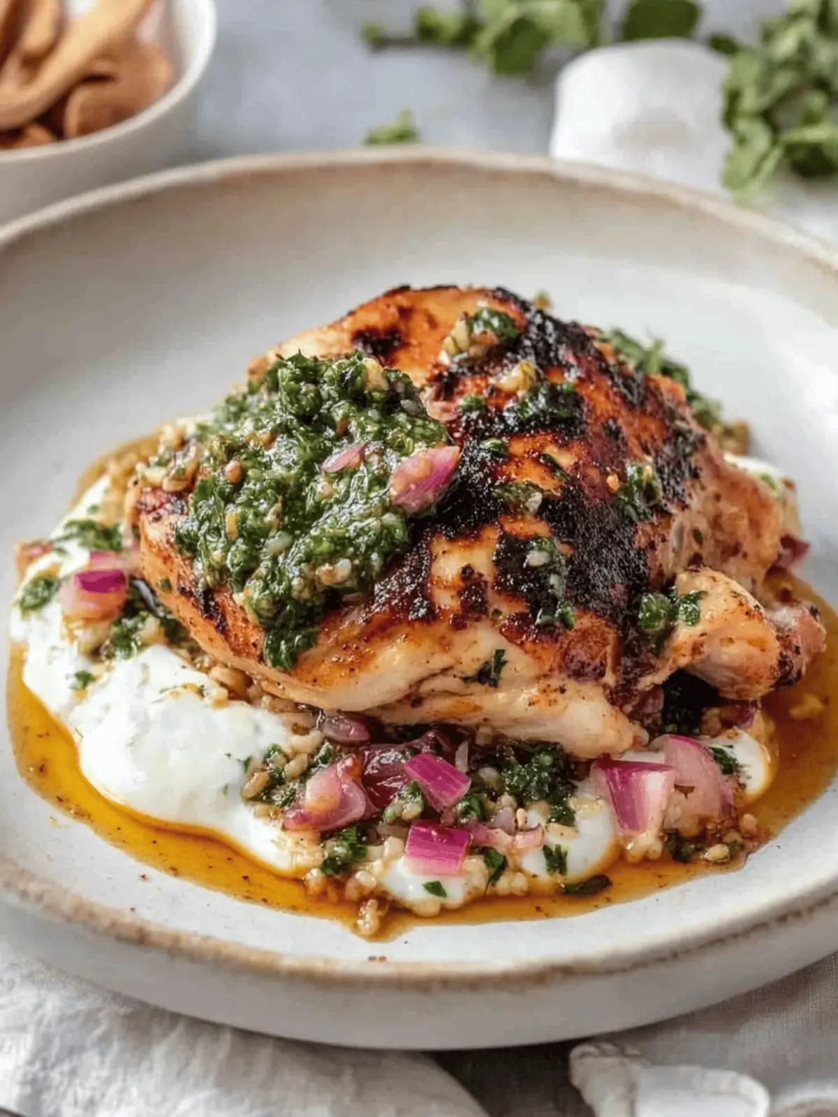 Chicken and Rice with Lime Chimichurri