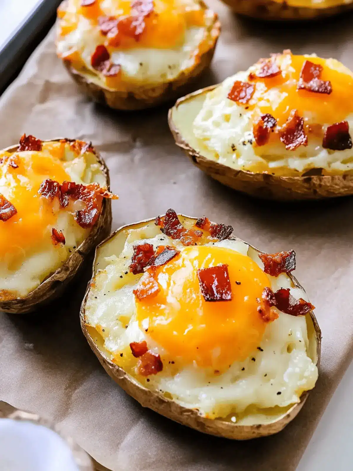 Twice Baked Loaded Breakfast Potatoes