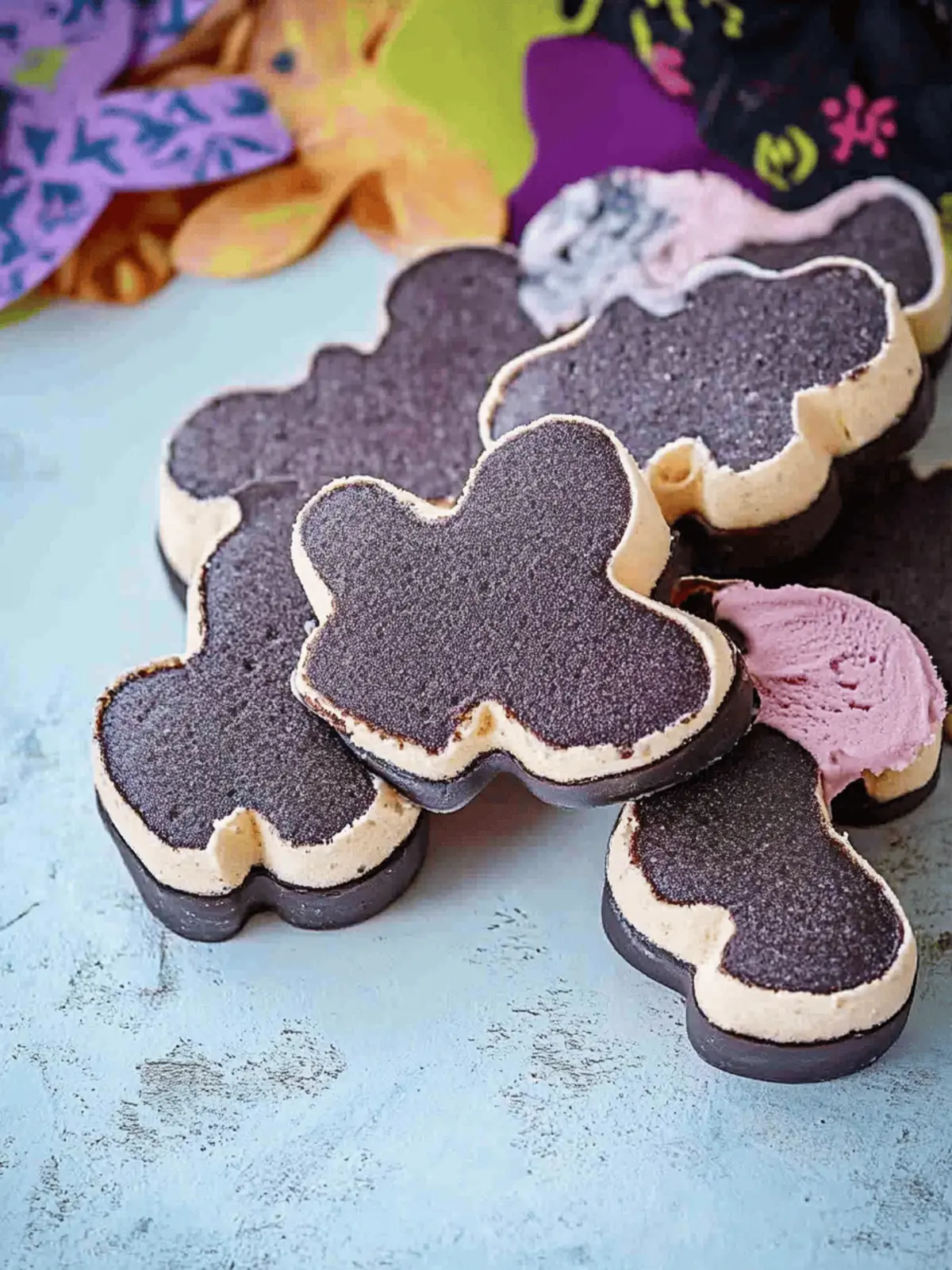 Delicious Vegan Ice Cream Batwiches Perfect for Halloween Fun 4 Vegan Ice Cream Batwiches