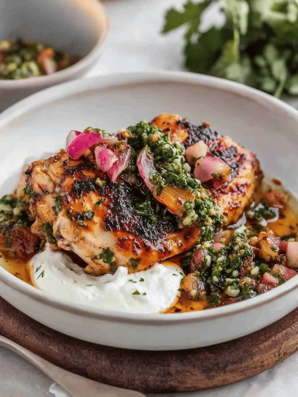 Chicken and Rice with Lime Chimichurri