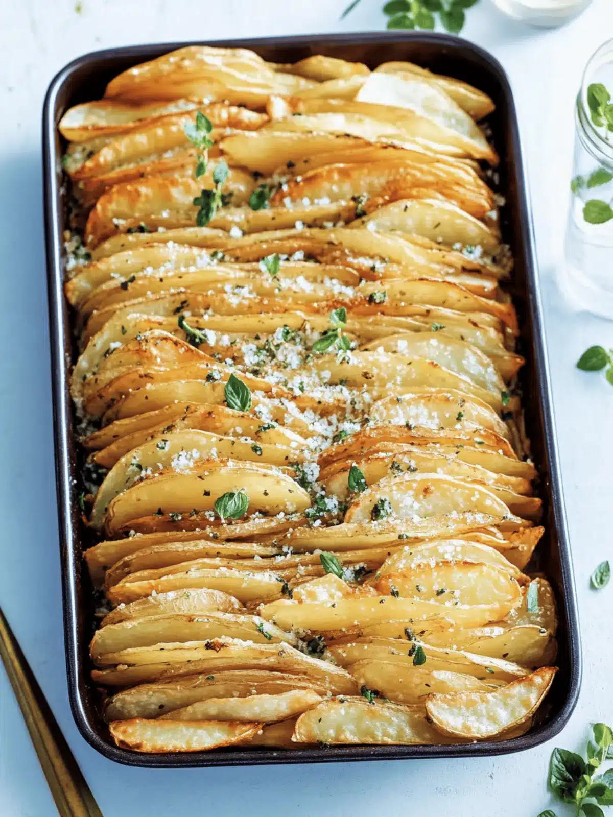 crispy leaf potatoes with oregano salt
