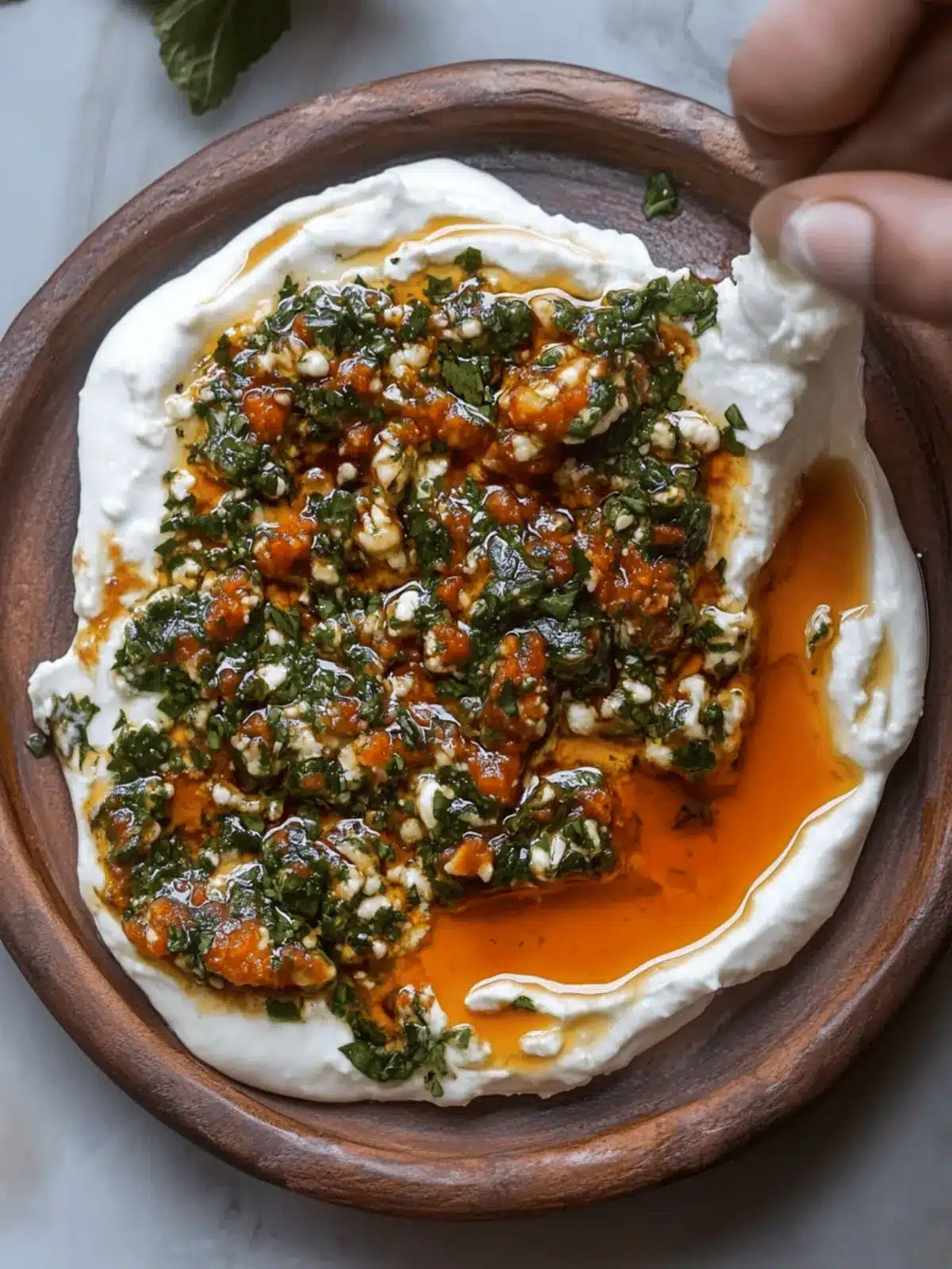 Sizzling Achaari Labneh Dip