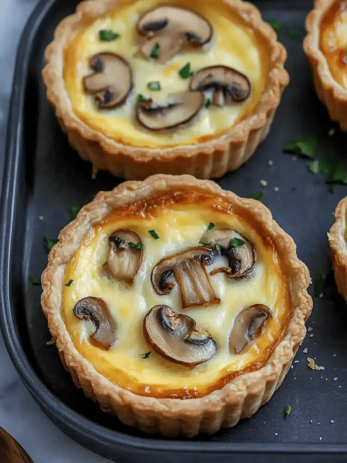 Irresistible Mini Mushroom Quiche for Easy Brunch Bliss 4 Mini Mushroom Quiche