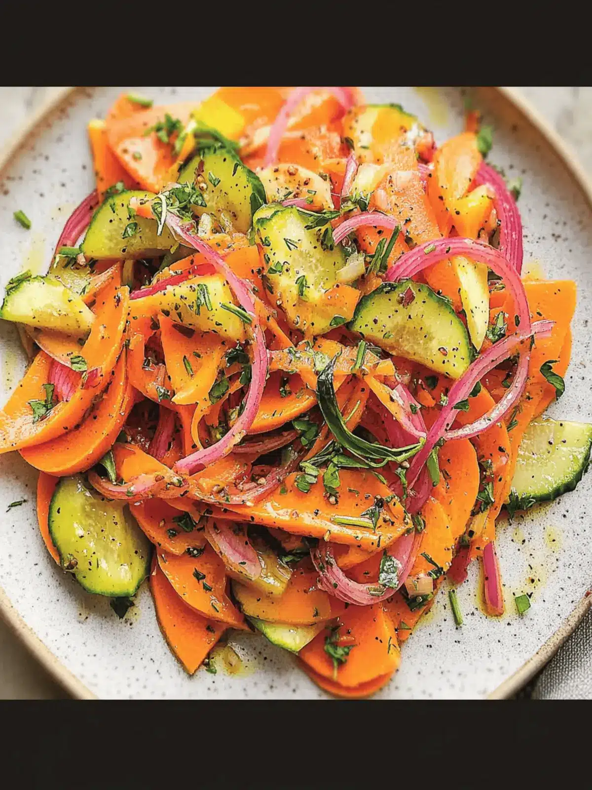 Bright Shaved Carrot Salad with Pickled Shallots & Fresh Herbs 3 Shaved Carrot Salad with Pickled Shallots & Fresh Herbs