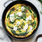 Zucchini blossom corn goat cheese frittata