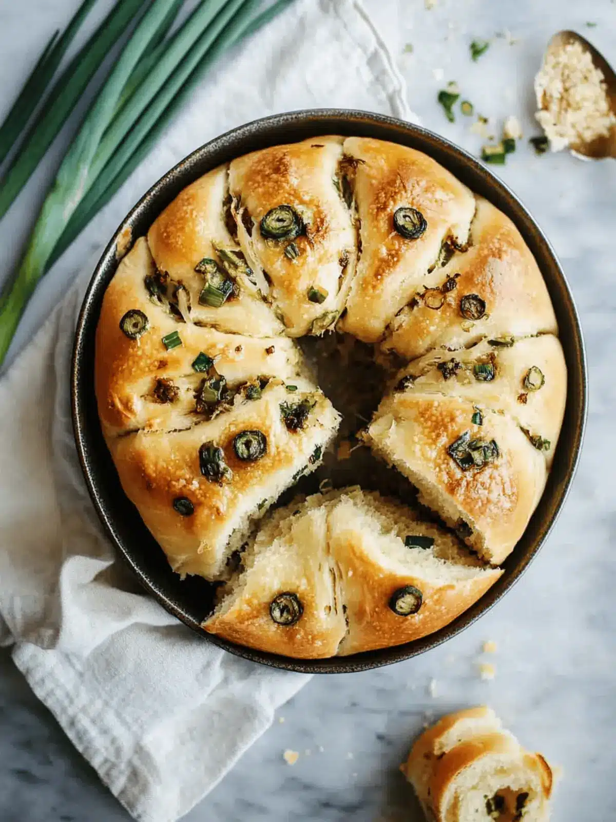 scallion pull-apart bread