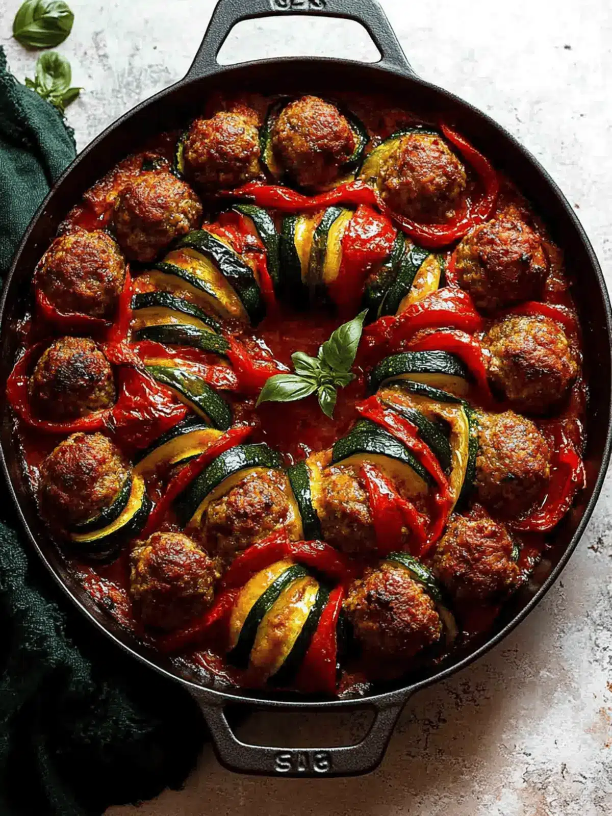 Moroccan Spiral Meatball Zucchini Bake You'll Love in Minutes 4 Moroccan Spiral Meatball Zucchini Bake