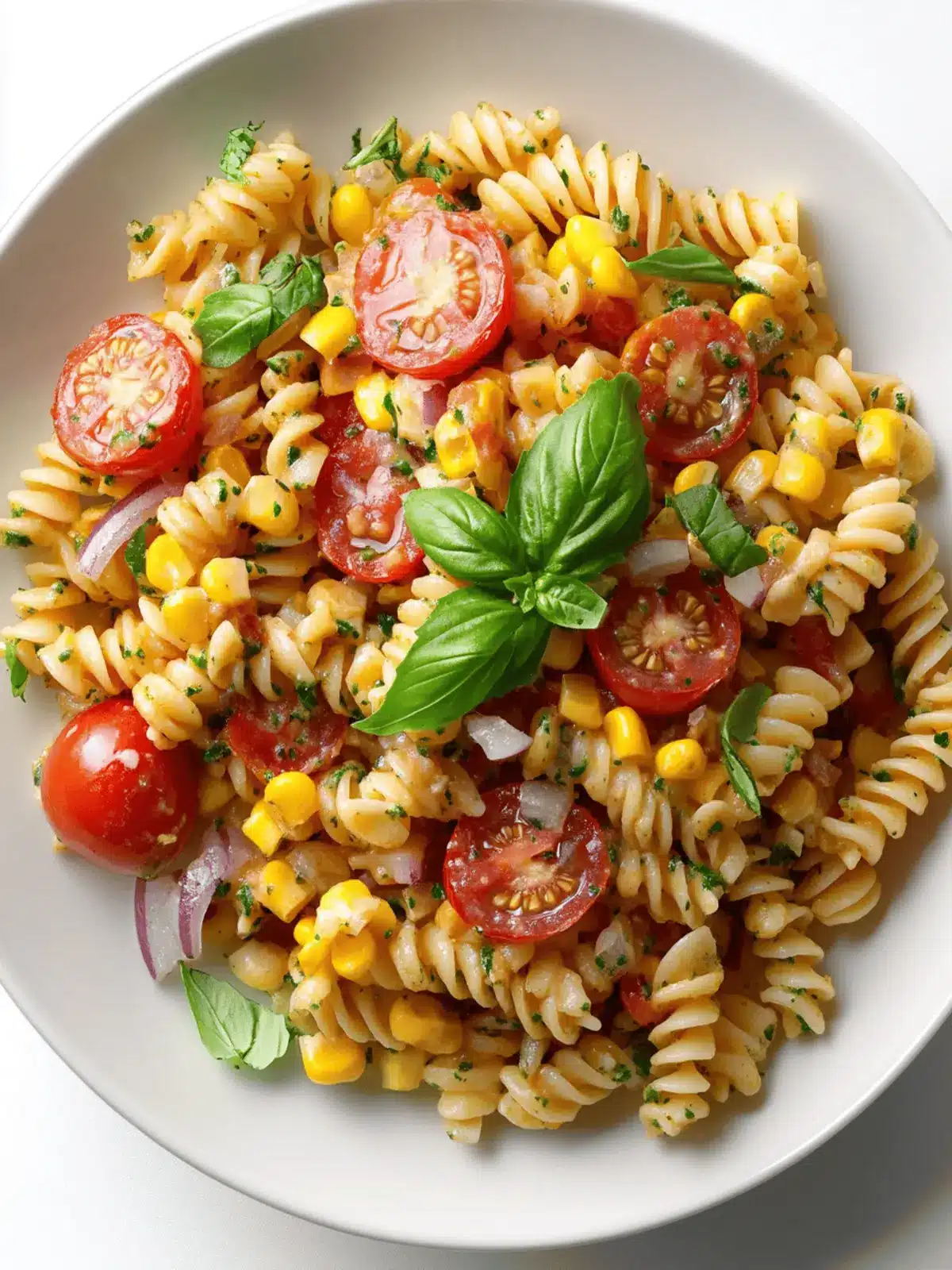 Roasted Corn and Tomato Pasta Salad