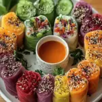 Vibrant Rainbow Summer Rolls