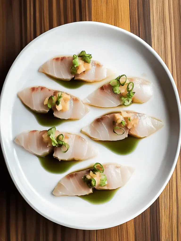 Yellowtail Sashimi with Serrano & Ponzu