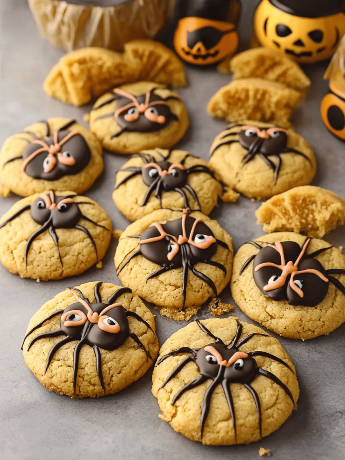 Peanut Butter Spider Halloween Cookies to Thrill Your Guests 3 Peanut Butter Spider Halloween Cookies