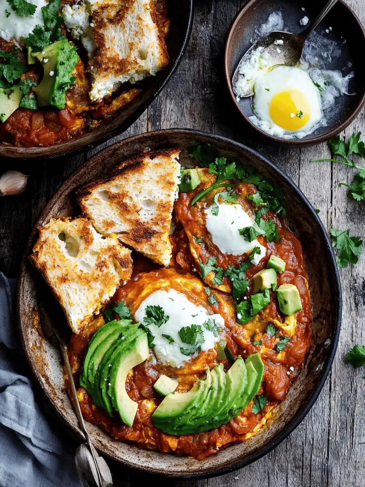 Shakshuka with Feta & Avocado Salad