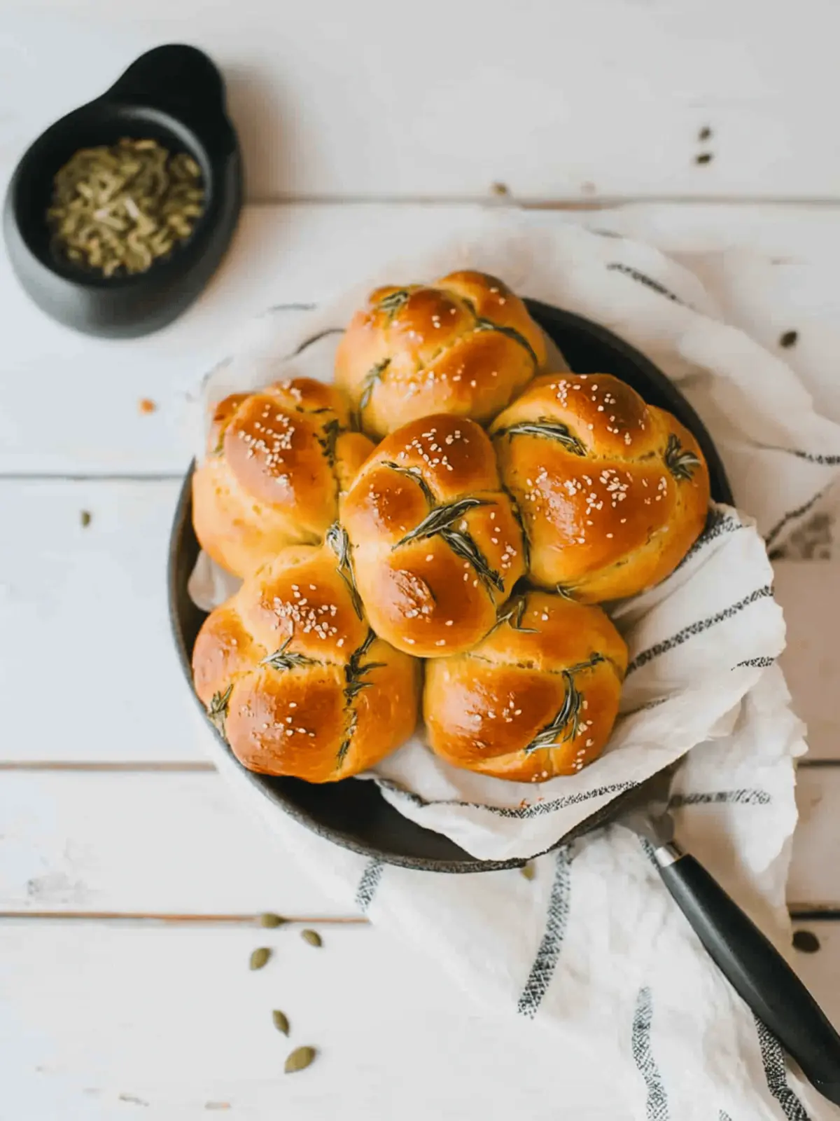 Pumpkin Sage Challah Rolls
