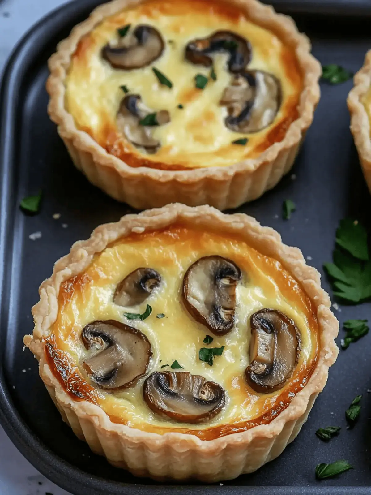 Irresistible Mini Mushroom Quiche for Easy Brunch Bliss 2 Mini Mushroom Quiche