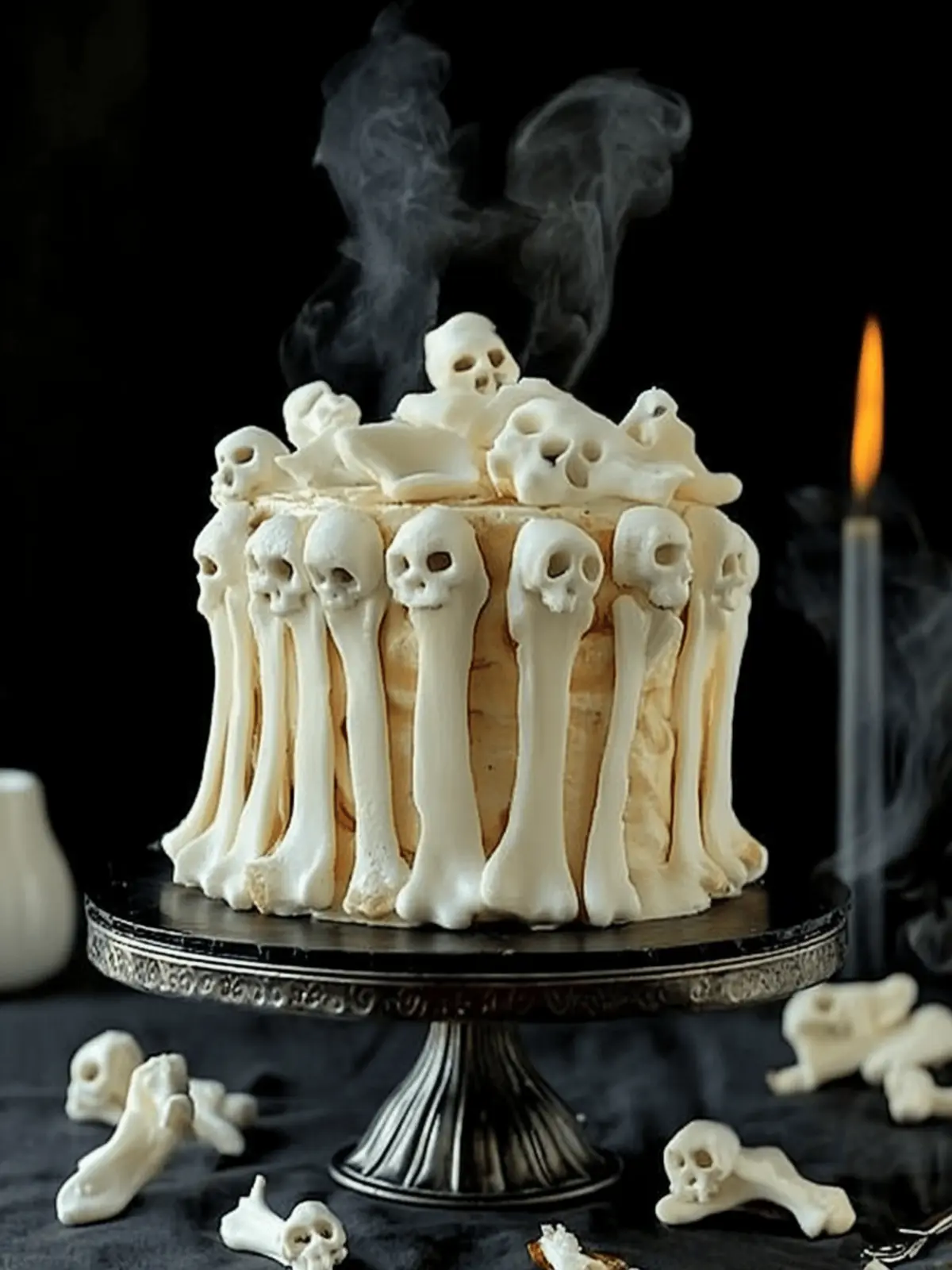 Meringue Bone Palace Halloween Cake