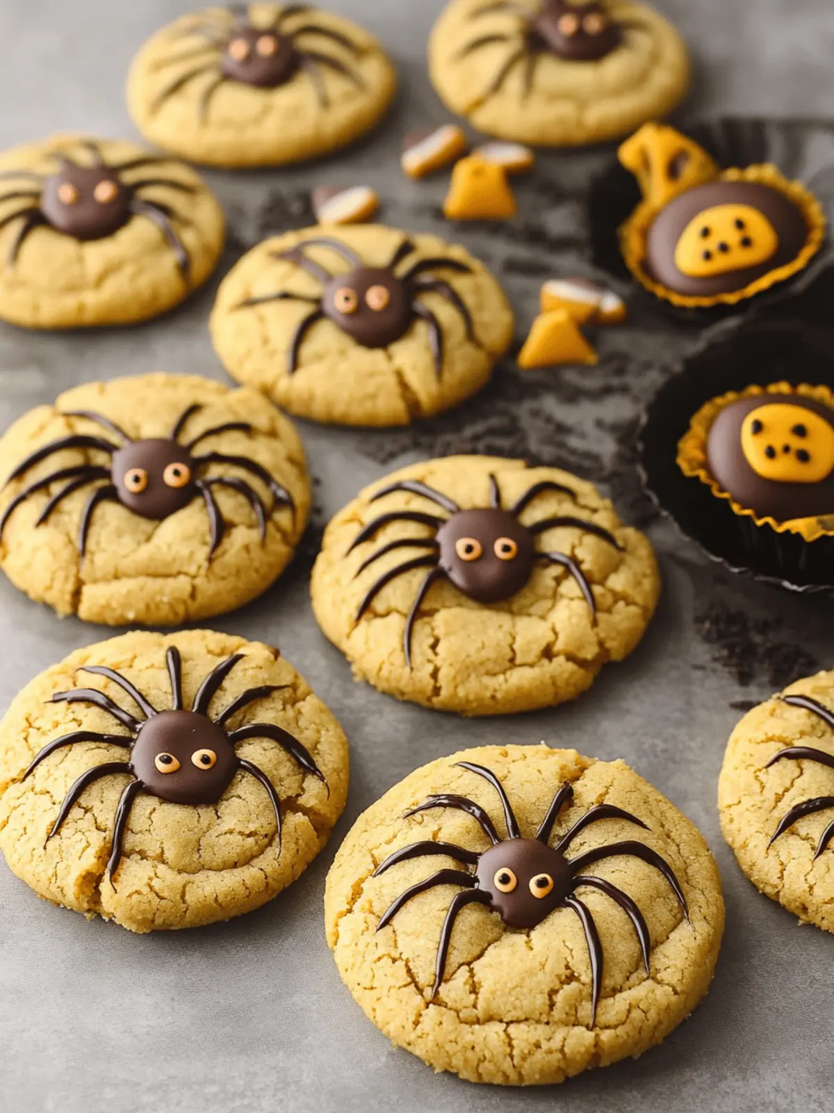 Peanut Butter Spider Halloween Cookies to Thrill Your Guests 2 Peanut Butter Spider Halloween Cookies