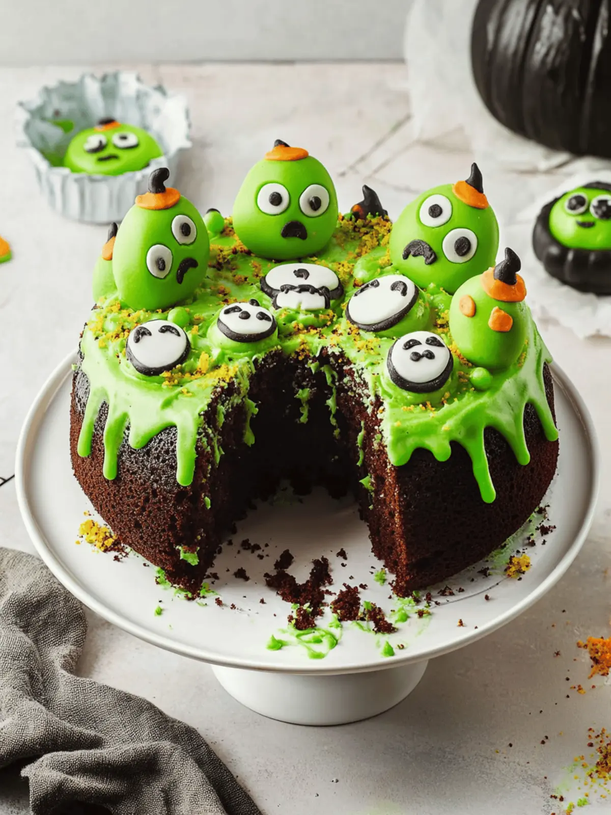 Monster Halloween Cake: Make a Spooky Chocolate Treat 2 Monster Halloween Cake