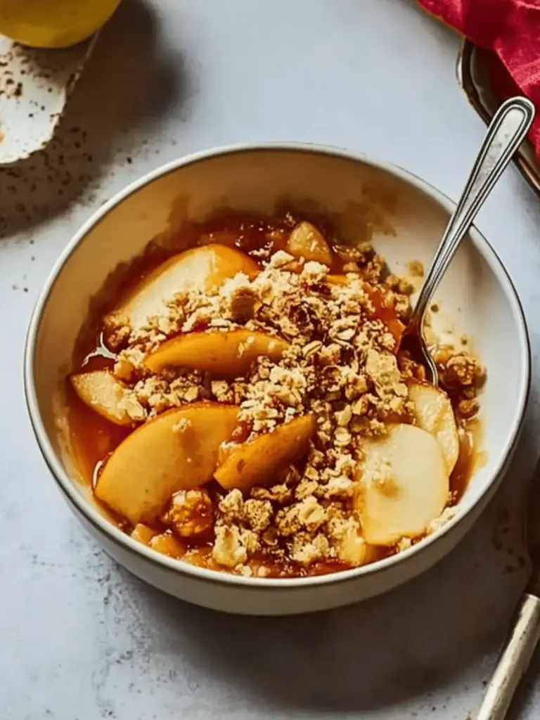 Toffee apple crumble