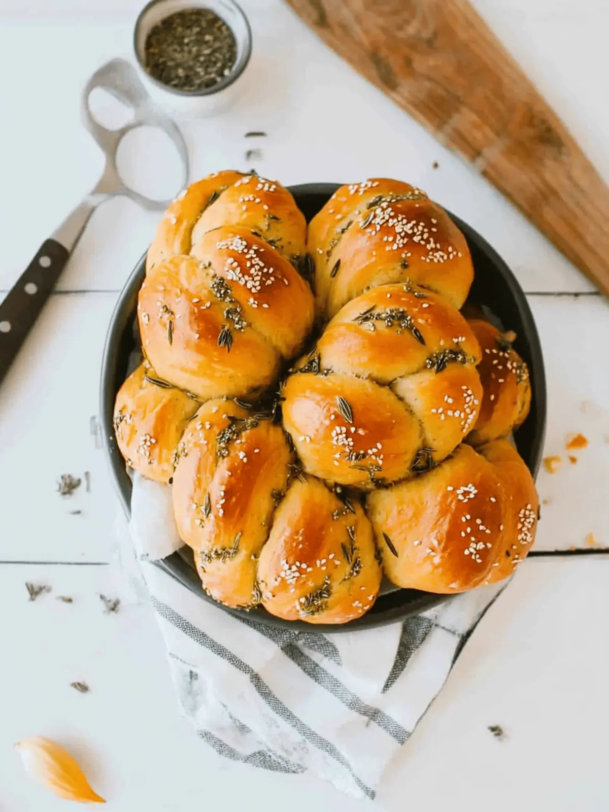 Pumpkin Sage Challah Rolls