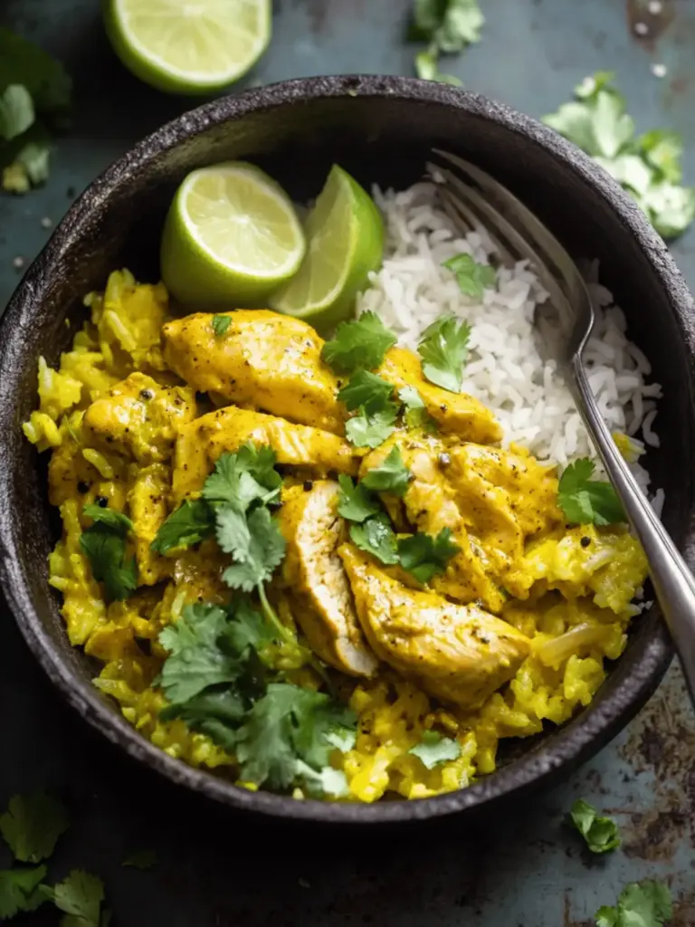 Turmeric Chicken With Black Pepper Rice