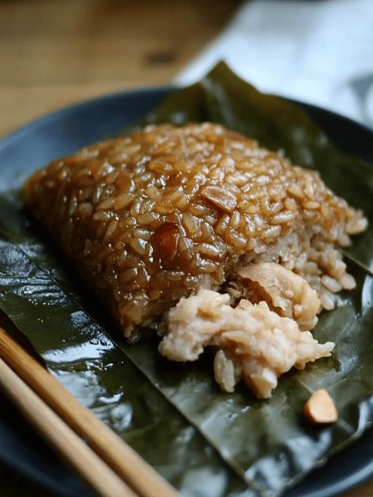 Glutinous Rice with Chicken in Lotus Leaf