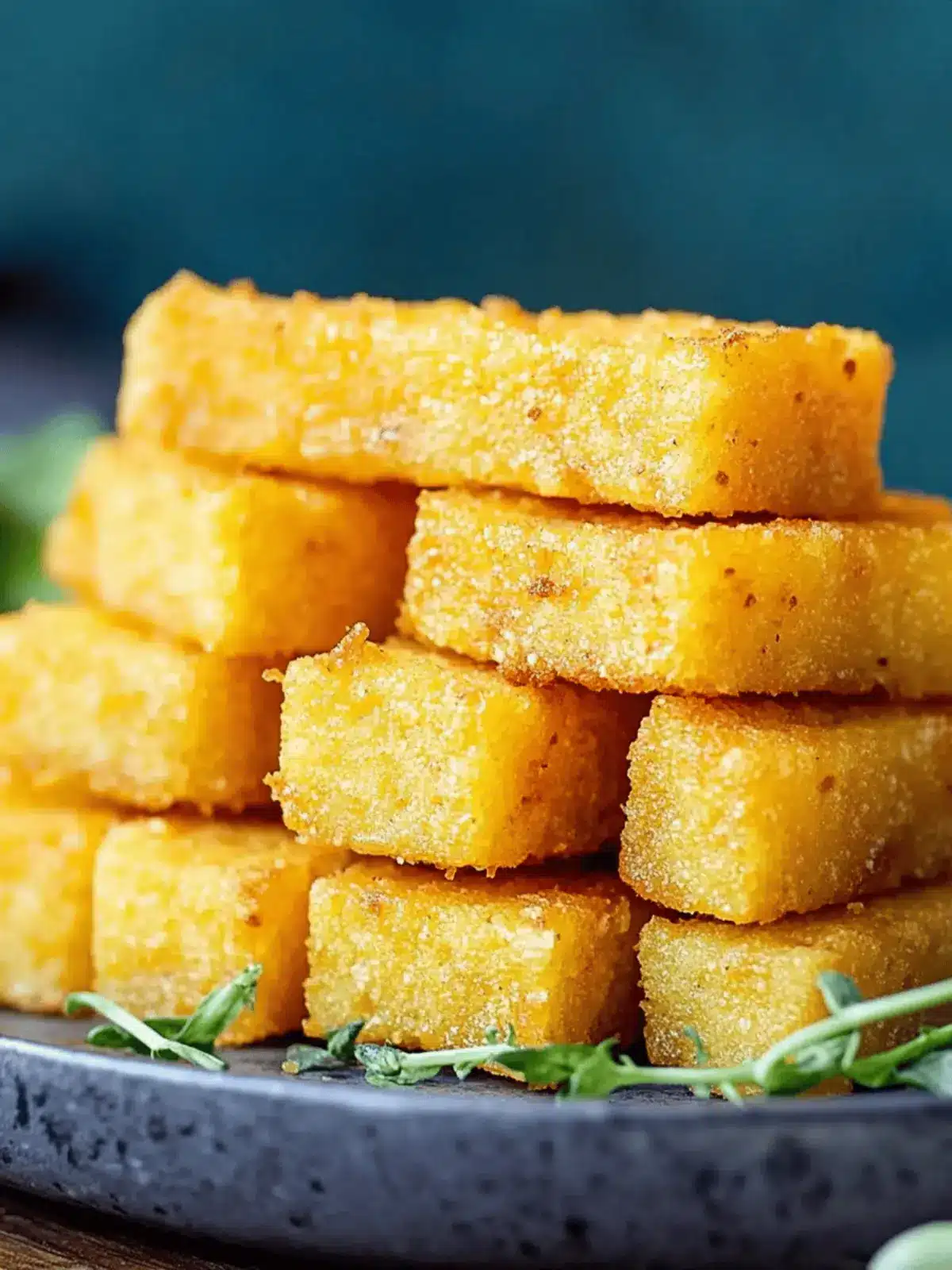 Crispy and Cheesy Fried Polenta Chips You’ll Love! 3 Fried Polenta Chips Crispy and Cheesy