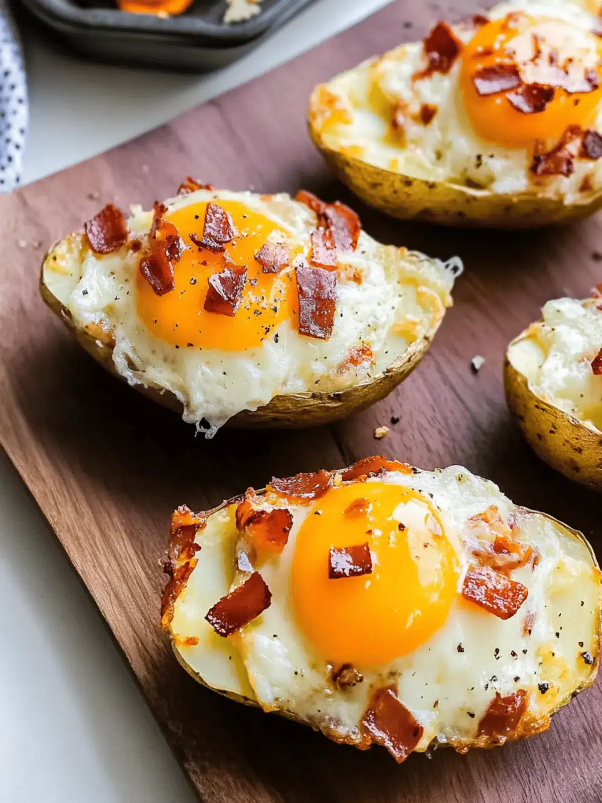 Twice Baked Loaded Breakfast Potatoes