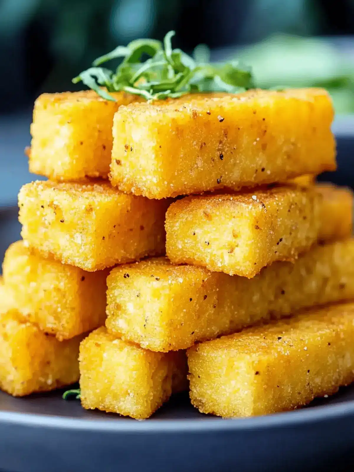 Crispy and Cheesy Fried Polenta Chips You’ll Love! 2 Fried Polenta Chips Crispy and Cheesy
