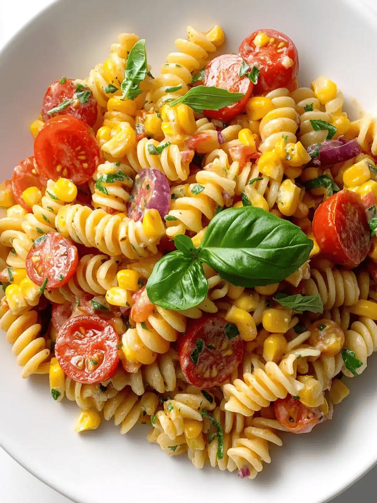 Roasted Corn and Tomato Pasta Salad